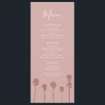 Menu Palm Tree Romance Wedding Suite<br><div class="desc">Convite para Casamento Floral ColoridoRevele a beleza da sua história de amor com a nossa fantástica suíte de convites para o casamento, apresentando rosé quente, jorrando ouro de rosa, e as delicadas tonalidades de cor-de-rosa. Abrace uma celebração que é tão eterno e precioso quanto seu amor, lançando um brilho radiante...</div>