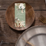 Menu Pampas rústicas modernas eucalipto botânico elegan<br><div class="desc">O celeiro moderno abriga erva botânica e botânica rústica,  erva natural de pampas boêmicas e eucalipto,  pagamento de cardápio de papelaria. Lindas aquarelas florais florais secas,  impressas à mão,  e texto de script. Moderno em tendência natural,  verde-sábio,  ferrugem,  terracota,  design castanho e preto.</div>