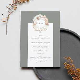 Menu Pampas Wreath Moss - Monograma Verde