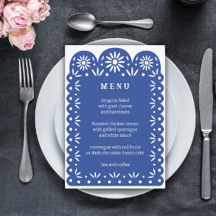 Menu PAPEL PICADO MEXICANO Azul