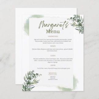 Menu para casamentos e aniversários