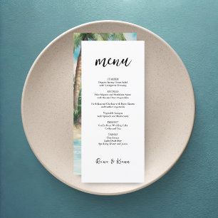 Menu Paradise Palms Tropical Beach Weding