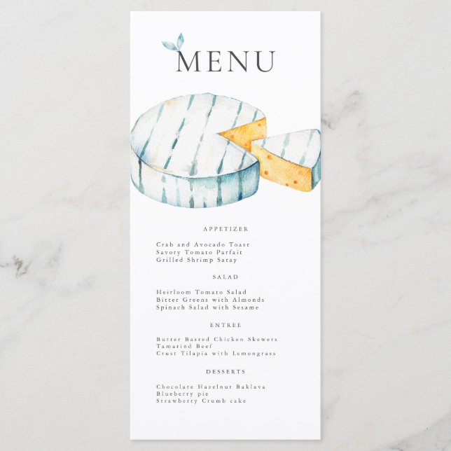 Menu Paris Cafe Boulangerie Brie Cheese (Frente)