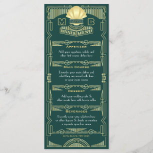 Menu Partido do Janto de Recepções de casamento Art D