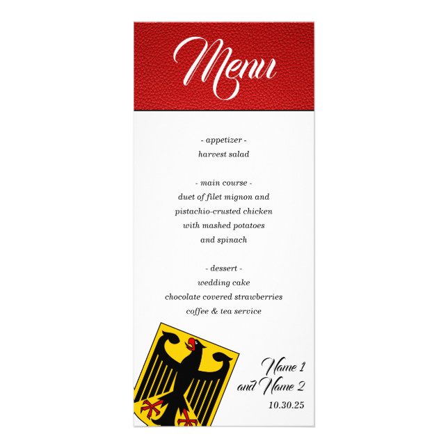Menu Passaporte Red Germany (Frente)