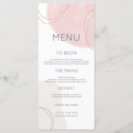 Menu Pastel Abstrato Cream Formas de Casamento
