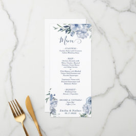 Menu Pastel Dusty Rosas Floral