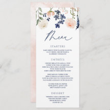 Peach & Blue Weddflower Floral Botânico