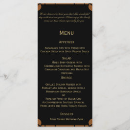 Menu Peacock e Casamento Floral da Deco de Arte de