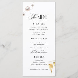 Menu Pearls & Prosecco Bridal Shower