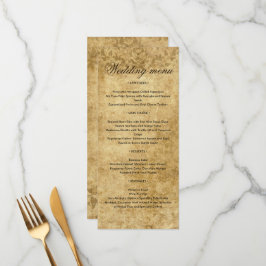 Menu Pergaminho de casamento vintage Uma Vez por um Men