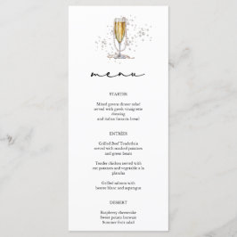 Menu Pérolas de Aquarela Elegante e Chá de panela Prose
