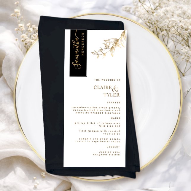 Menu Personalizado com Nome do Convidado Casamento Pret (Criador carregado)