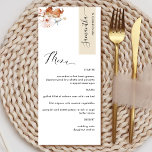 Menu Personalizado com o nome de convidado, Beige Earth<br><div class="desc">Porquê gastar cartões de lugar e cartões de menu quando pode ter um Menu elegante All-in-one personalizado com cada nome de convidado! Design contemporâneo, simples e elegante com bela mão moderna escrita. Fixe no canto superior direito em tom bege com nome de convidado em preto. De volta ao mesmo bege...</div>