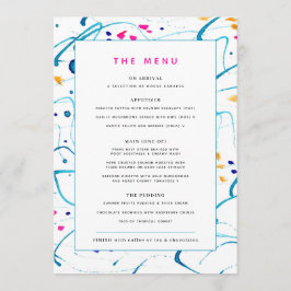 menu personalizado de evento tropical colorido abs