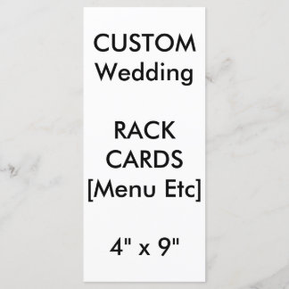 Menu Personalizado e Placas de Programa 9"x4" Vert