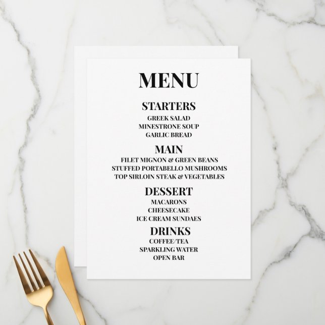 Menu Personalizar - Crie Seu Próprio Cardápio Personali (Frente/Verso In Situ)
