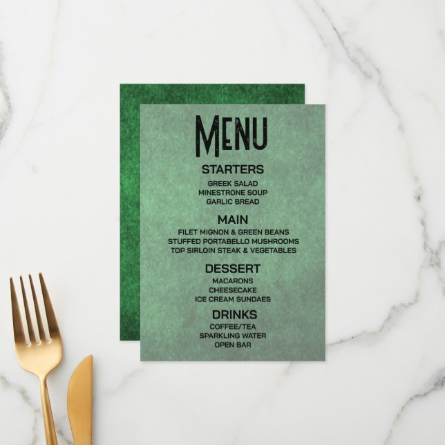 Menu Personalizar - Crie Sua Própria Textura Verde Grun (Frente/Verso In Situ)