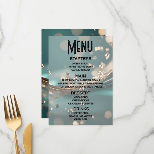 Menu Personalize - Crie seu próprio líquido verde e dou (Frente/Verso In Situ)
