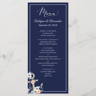 Menu Pêssego Azul Marinho Ângulo Náutico Casado