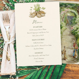 Menu Peter, o Chá de fraldas do Jardim do Coelho