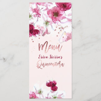 Menu PixDezines Cherry Blossoms Quinceanera