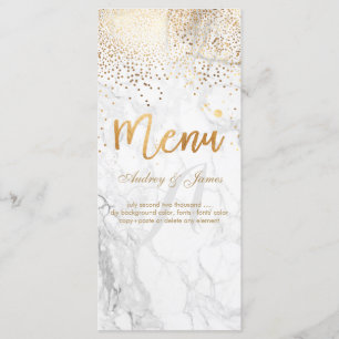 Menu PixDezines Marble/Confetti/Shine Menu/Faux Dourado