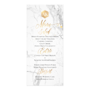 Menu PixDezines Marble/Faux Dourado Honeycomb