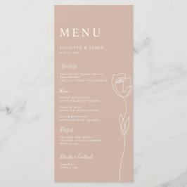 Menu Placa de Rosa de Linha Whimsical