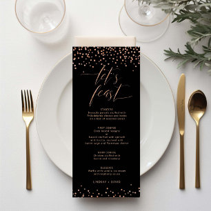 Menu Placa do banquete do rosa do  do vamos de brilho d