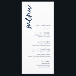 Menu Placas Marinho Azul Simples<br><div class="desc">Cartões de menu de casamento simples preto e branco Cartões de menu de casamento minimalistas | Menu Moderno,  Menu Janto de Casamentos,  Menu de Janta de Vamos Russos no Casamento e Menu Bebidas,  Menus de Casamento Russo com Caligrafia Simples,  Menu de Casamento Russo,  Menu Mesa de Casamentos</div>
