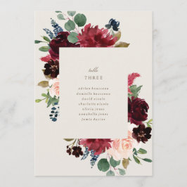 Menu Placas Sentadas com Número de Tabela de Inverno