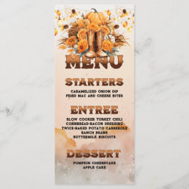 Menu Plana de Ação de Graças Ocidental