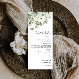 Menu Plana Dusty Sage Green Wedding