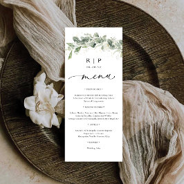 Menu Plana Dusty Sage Green Wedding