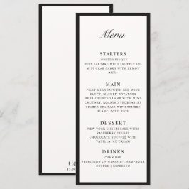 Menu Plana Ivory Wedding Com Quadro De Dinheiro An