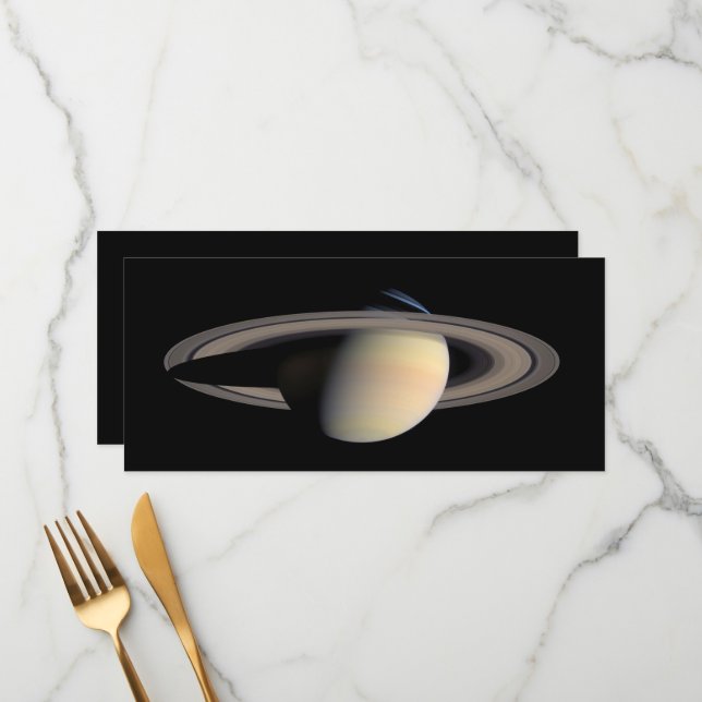 Menu Planeta Gigante de Gás Saturno Suniluminado pela C (Frente/Verso In Situ)