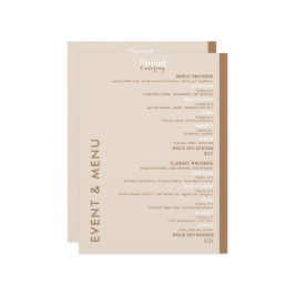 Menu Plano Catering Gourmet