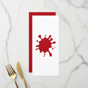 Menu Plano com respingo de Vermelho de Tomate Pers