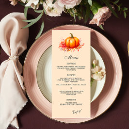 Menu Plano de Casamento Botânico de Abóbora de Abó