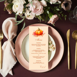 Menu Plano de Casamento Botânico de Abóbora de Abó