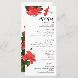 Menu Plano de Casamento com Flor de Hibiscus