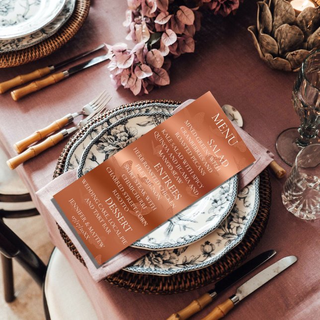 Menu Plano de Casamento da Borboleta de Lugar de S (Criador carregado)