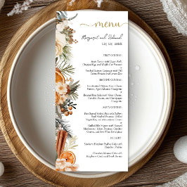 Menu Plano de Casamento de Casamento de Natal Flor