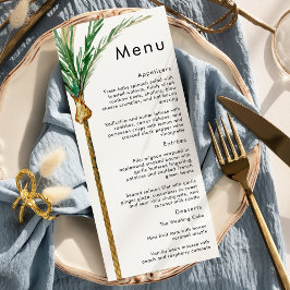 Menu Plano de Casamento de Destino da Árvore Palm