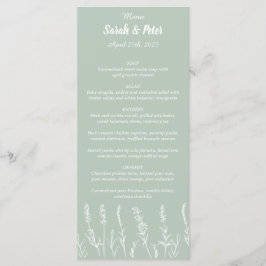 Menu Plano de Casamento de Lavanda Selvagem