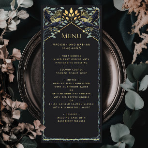 Menu Plano de Casamento Gótico Encantado de Raven