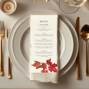 Menu Plano de Casamento Laranja Vermelho