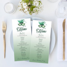Menu plano de Festa de aniversário verde