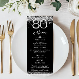 Menu Plano de Janto de Aniversário de 80 de Ouros